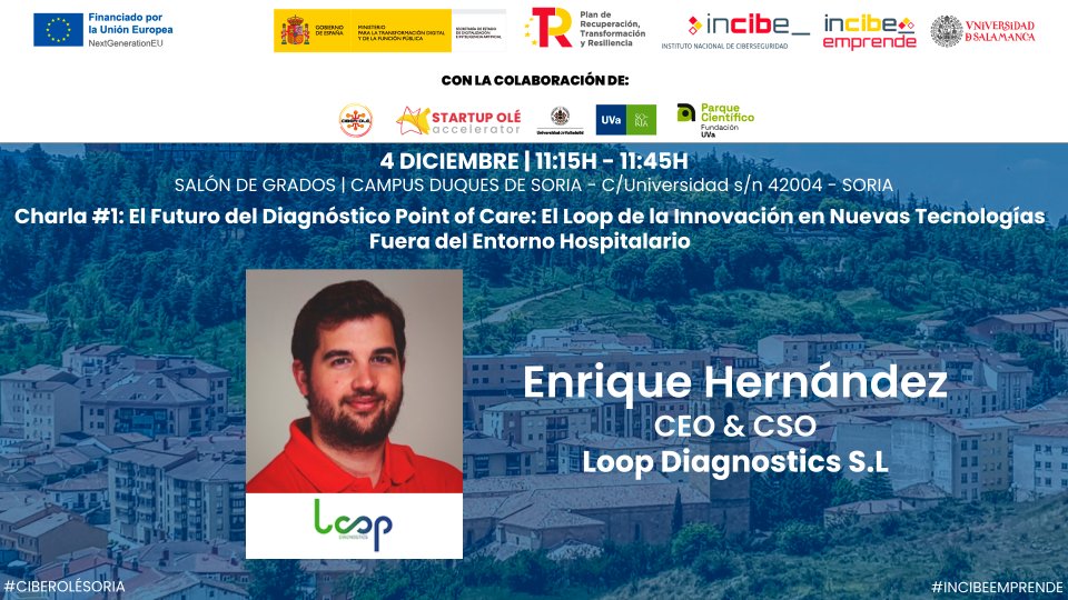 CIBER-OLÉ (@ciberole) on Twitter photo 📅 4 de #diciembre de 2024
📍Salón de Grados del <a href="/CampusdeSoria/">Campus de Soria</a> de la @Uva_es
🕙 11:15 - 11:45
'El Futuro del Diagnóstico Point of Care: El Loop de la Innovación en Nuevas Tecnologías Fuera del Entorno Hospitalario' 📅 4 de #diciembre de 2024
📍Salón de Grados del <a href="/CampusdeSoria/">Campus de Soria</a> de la @Uva_es
🕙 11:15 - 11:45
'El Futuro del Diagnóstico Point of Care: El Loop de la Innovación en Nuevas Tecnologías Fuera del Entorno Hospitalario'