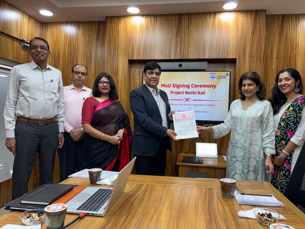 Sheetal Mehta (@sheetalmehta) on Twitter photo Proud to sign the MoU with <a href="/HPCL/">Hindustan Petroleum Corporation Limited</a>, marking a significant milestone of our 2-decade partnership to empower girls at <a href="/NanhiKali/">nanhikali</a> <a href="/naandi_india/">Naandi Foundation</a>
Here's to many more years of inspiring change and progress for countless girls in India! <a href="/Rg03Goel/">Rajeev Goel</a> Proud to sign the MoU with <a href="/HPCL/">Hindustan Petroleum Corporation Limited</a>, marking a significant milestone of our 2-decade partnership to empower girls at <a href="/NanhiKali/">nanhikali</a> <a href="/naandi_india/">Naandi Foundation</a>
Here's to many more years of inspiring change and progress for countless girls in India! <a href="/Rg03Goel/">Rajeev Goel</a>