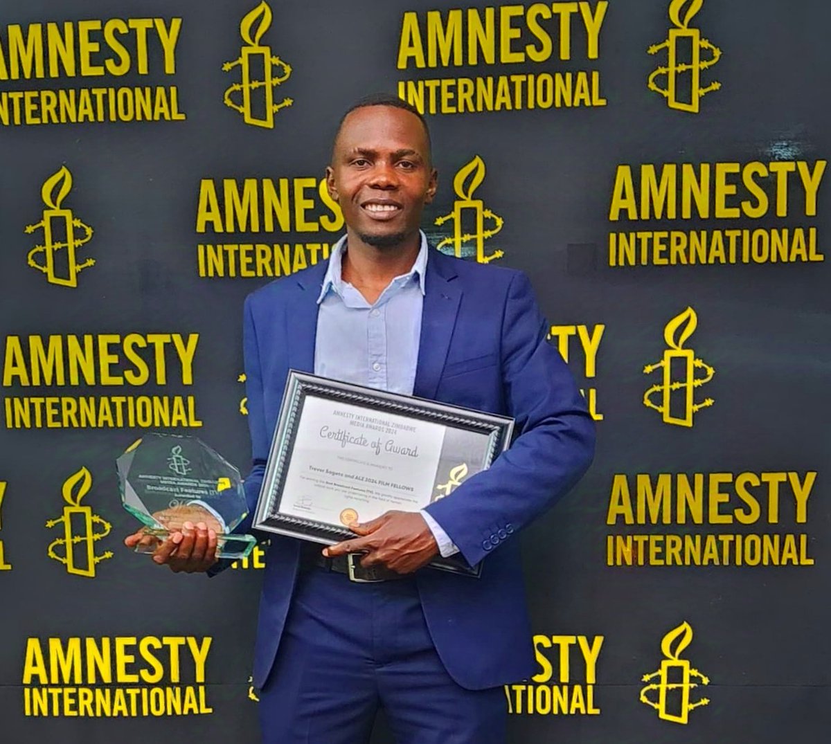 Climate Newsroom (@climatenewsrom) on Twitter photo We extend our heartfelt recognition to our Team Leader, <a href="/Trevorsagota/">Popular Creator</a> , who received the "Best Broadcast Feature Award" from <a href="/amnesty_zim/">Amnesty International Zimbabwe</a> at e inaugural Amnesty International Media Awards for A Fragile Existence documentary on Climate change & Albinism
bit.ly/4g6isRQ We extend our heartfelt recognition to our Team Leader, <a href="/Trevorsagota/">Popular Creator</a> , who received the "Best Broadcast Feature Award" from <a href="/amnesty_zim/">Amnesty International Zimbabwe</a> at e inaugural Amnesty International Media Awards for A Fragile Existence documentary on Climate change & Albinism
bit.ly/4g6isRQ