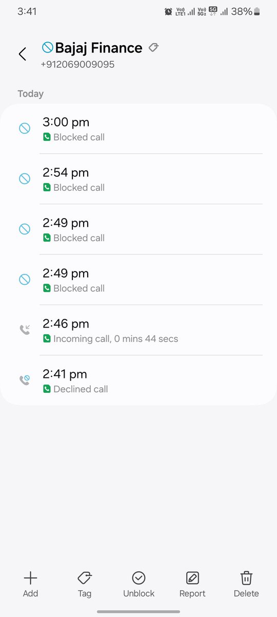 SabhayaMM's tweet photo. Dear Sir 

We have exclusive Loan Offer for you. 
People from @Bajaj_Finance are literally harassing you. 

In just 20 minute times, 6 Call...

How desperate they are to offer you a loan.... 

@Bajaj_Finserv @bajajfoundation  

@TRAI need strong action against this 

#bajaj https://t.co/PwlKAtOwb5