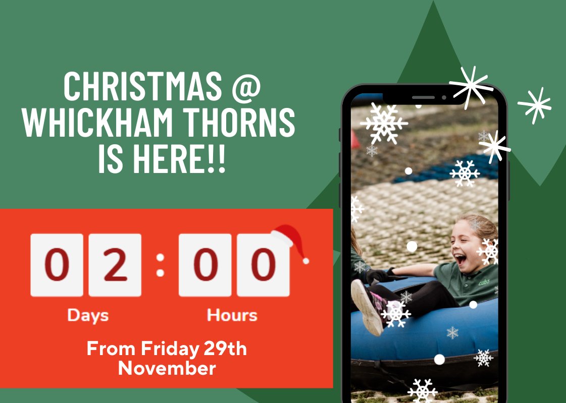 WhickhamThorns's tweet photo. Bring the family, your friends or sports team for a magical Christmas adventure at Whickham Thorns! 🌟
❄️ Snowtubing thrills
🔥 Festive bushcraft fun
🧝 Elf Hunt Trail through the forest
📅 Starts Friday
📍 Whickham Thorns Outdoor Activity Centre
 🎁 Book now! https://t.co/UI4FZnd7kb