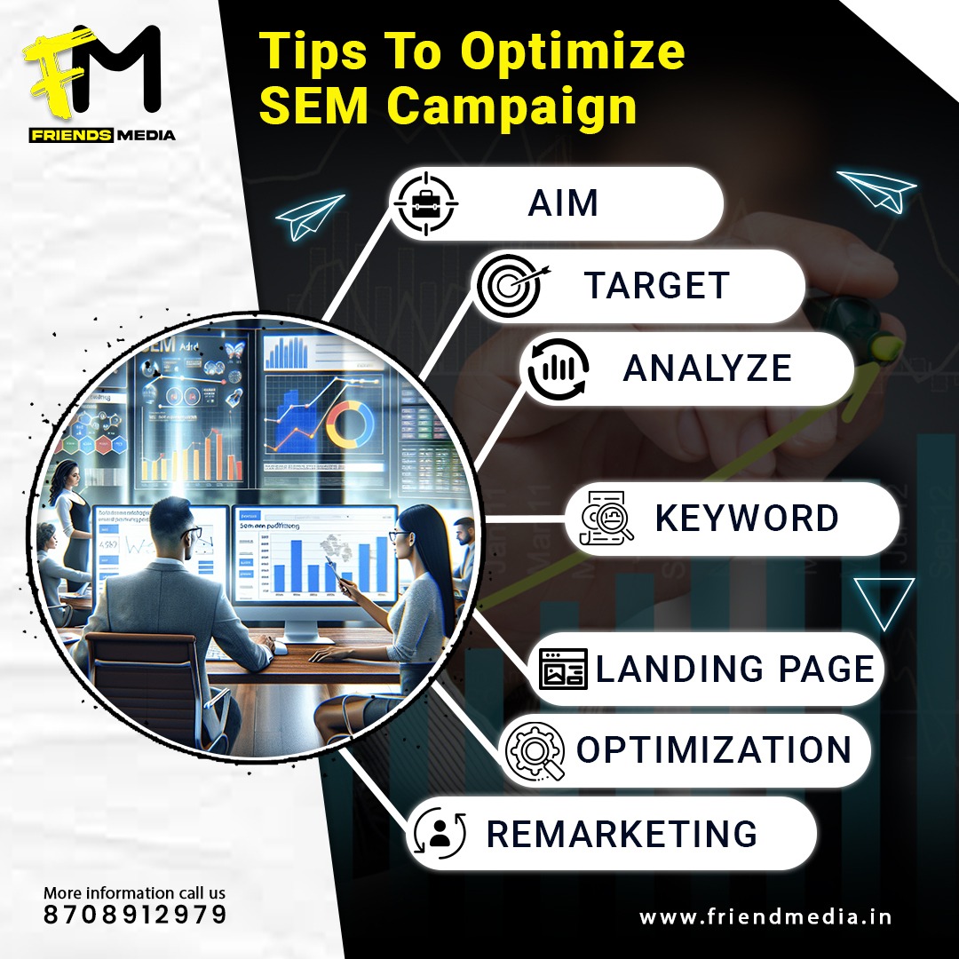 friendmedia's tweet image. Supercharge your SEM Campaign! 🚀

✅ Set clear Aims
🎯 Define your Target Audience
📊 Analyze performance metrics
🔑 Focus on Keywords
🌐 Optimize your Landing Page
⚙️ Continuous Optimization
♻️ Leverage Remarketing

#SEMCampaign #DigitalMarketing #FriendsMedia