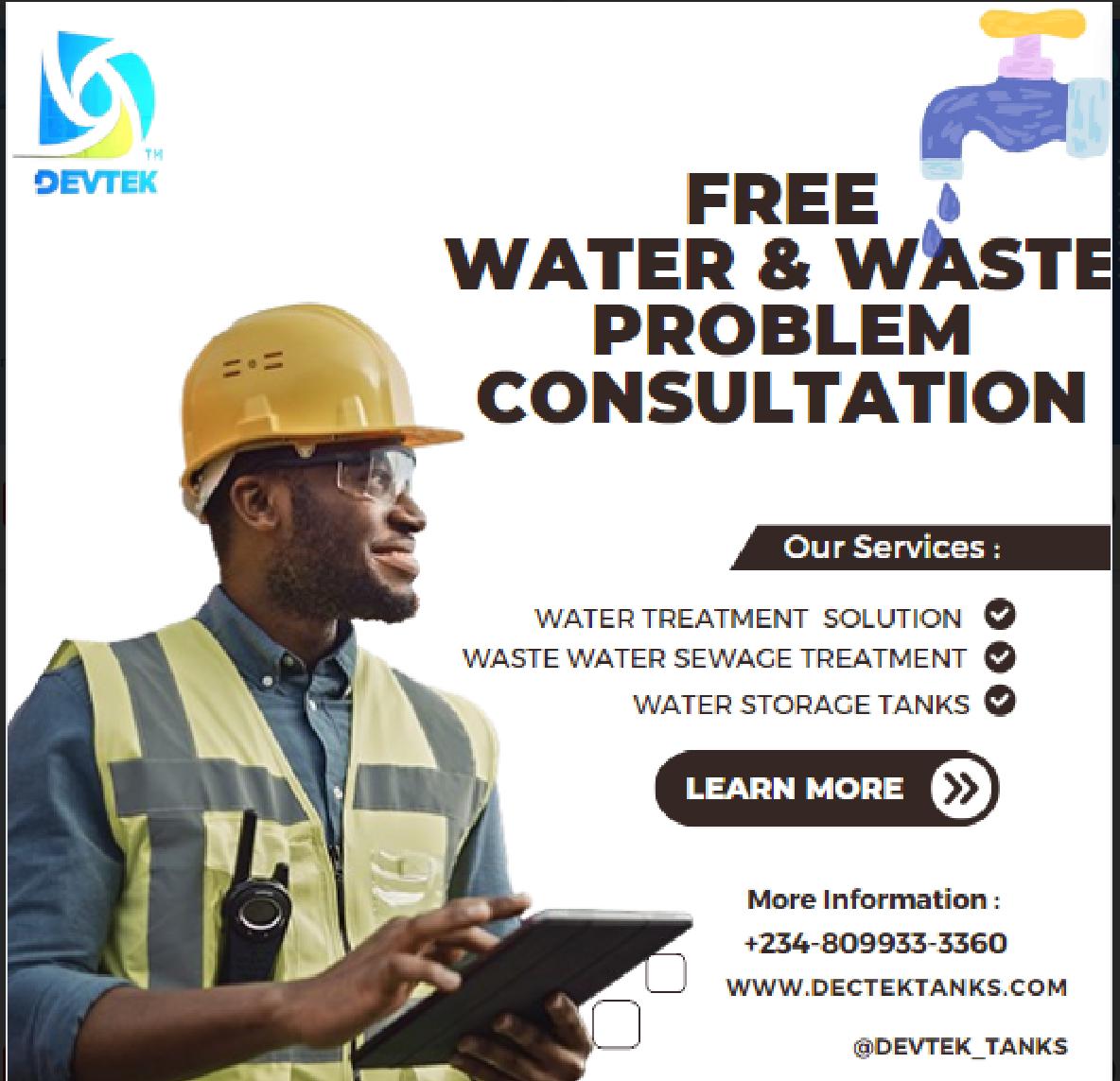 devtek_tanks's tweet image. We&apos;re here to help you flow smoothly! Book your FREE consultation with our water experts today and let&apos;s work together to resolve your water problems #WaterSolutions #ExpertHelp&quot;
