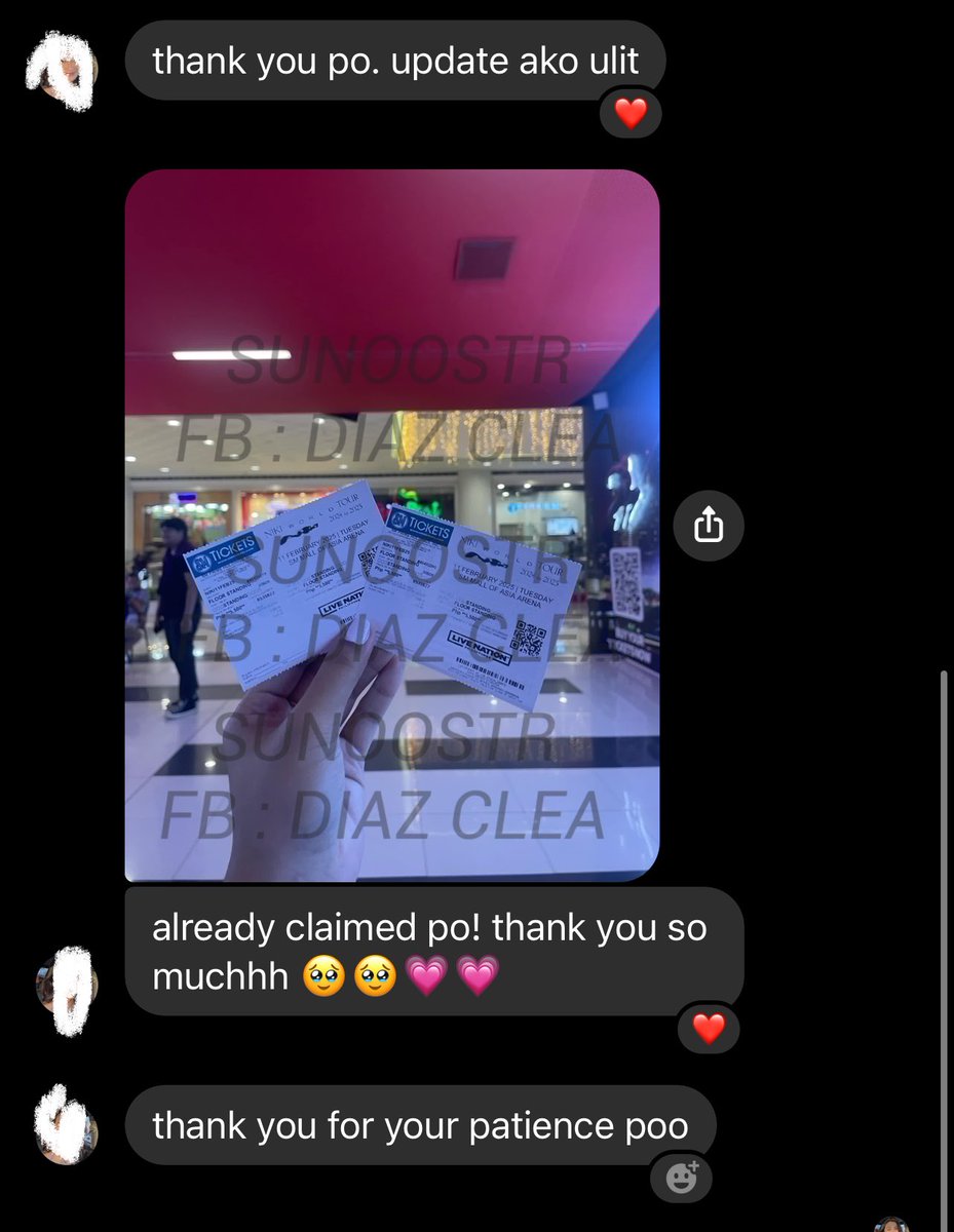 chaerysom | ph ticket assistance (@sunoostr) on Twitter photo 2 FLOOR STANDING FOR NIKI BUZZ WORLD TOUR IN MANILA SOLD โ
#diazcleasecured
GENERAL SALE + TPA'S ACCOUNT + CLAIM VIA LETTER ๐
thank you sm for trusting me <a href="/isitraining_/">๐๐๐๐</a> enjoy the concert! ๐ซถ 2 FLOOR STANDING FOR NIKI BUZZ WORLD TOUR IN MANILA SOLD โ
#diazcleasecured
GENERAL SALE + TPA'S ACCOUNT + CLAIM VIA LETTER ๐
thank you sm for trusting me <a href="/isitraining_/">๐๐๐๐</a> enjoy the concert! ๐ซถ