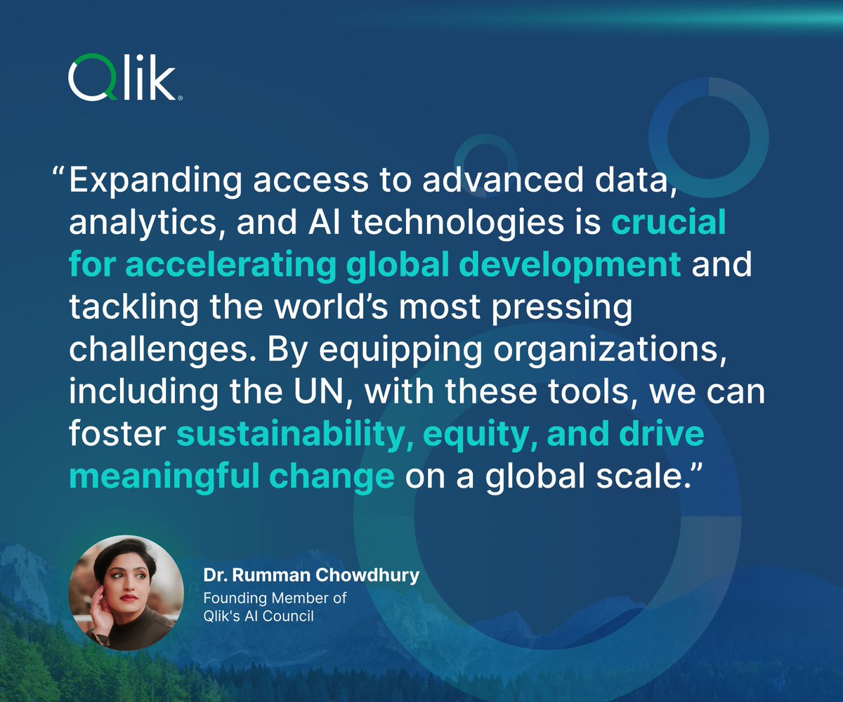 #ICYMI: Qlik has officially joined the <a href="/UN/">United Nations</a> Global Compact, marking 10 years of empowering the UN with data and #AI to advance global sustainability.
Read more: oal.lu/A217v