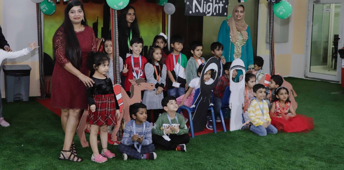AmbassadorDXB's tweet photo. What an unforgettable time we had at our Arabian Night Evening Camp!  Our KG1 and KG2 students came dressed in the colors of the UAE flag 📷, and immersed in the magic of Arabian culture, filled with exciting activities, performances, and endless joy at the  Kindergarten Campus https://t.co/R1bxatwjYc