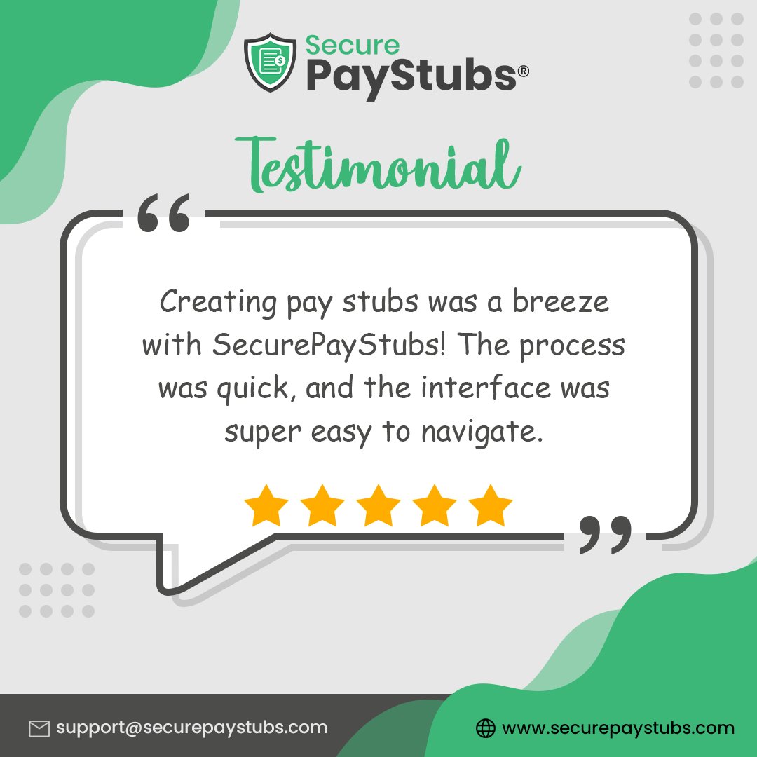 Pay stubs made simple with SecurePayStubs! Quick, easy, and efficient ...