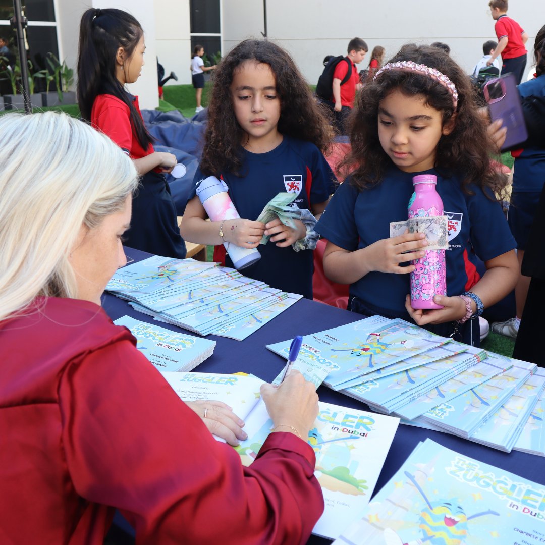 DwightSchoolDXB's tweet image. We had the pleasure of welcoming author Charlotte Jones, to Dwight School Dubai, to showcase her amazing story &quot;The Zuggler in Dubai&quot;. Students were captivated by the story and even had the chance to get their own copies signed! 

#SparkOfGenius #DwightSchoolDubai #IB