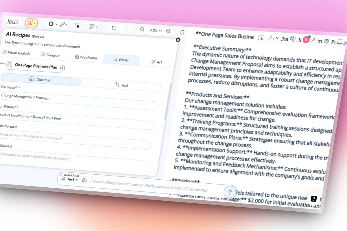 mahfuzapm's tweet image. 📜 Change Management Proposal for the Product Development Team of an IT Firm.

➡️ Try today at buff.ly/3OqJ5oP 

#GenerativeAI #VisualPrompt #multimodal #AI #ChangeManagement #ProposalTemplates