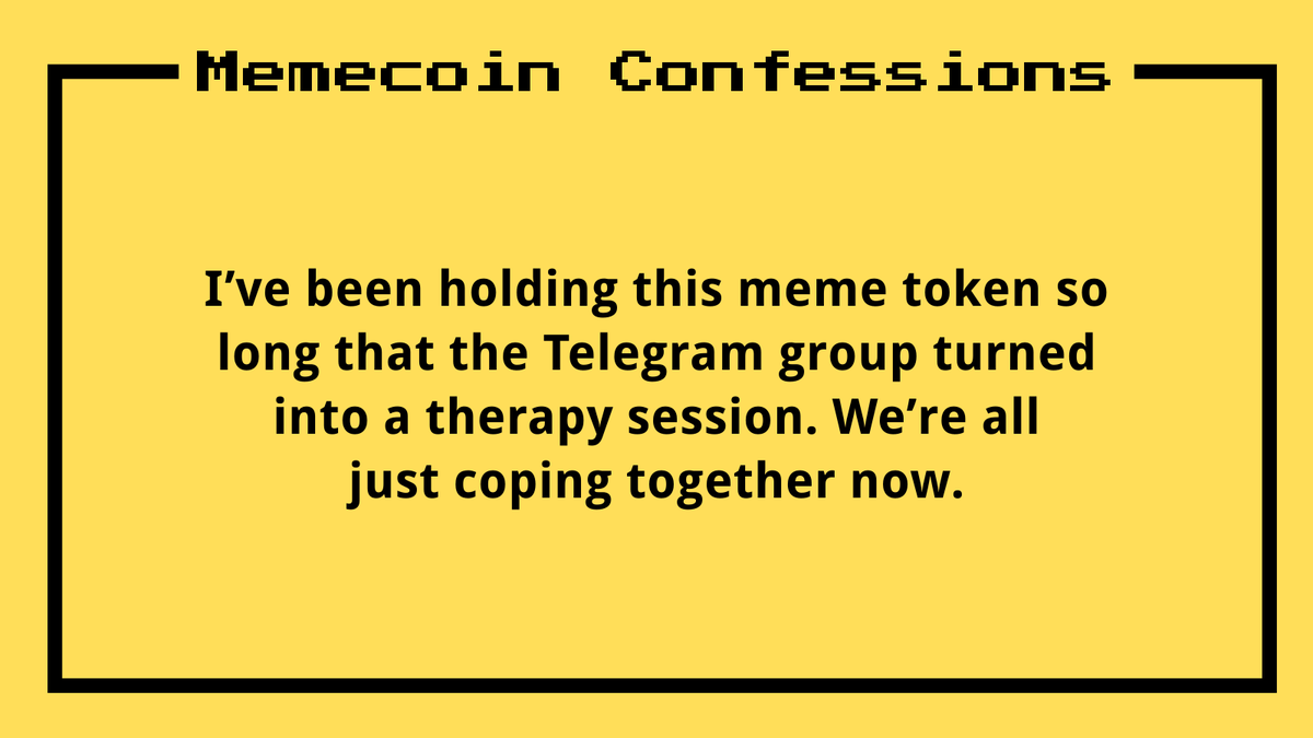 Memecoin Confessions tweet media