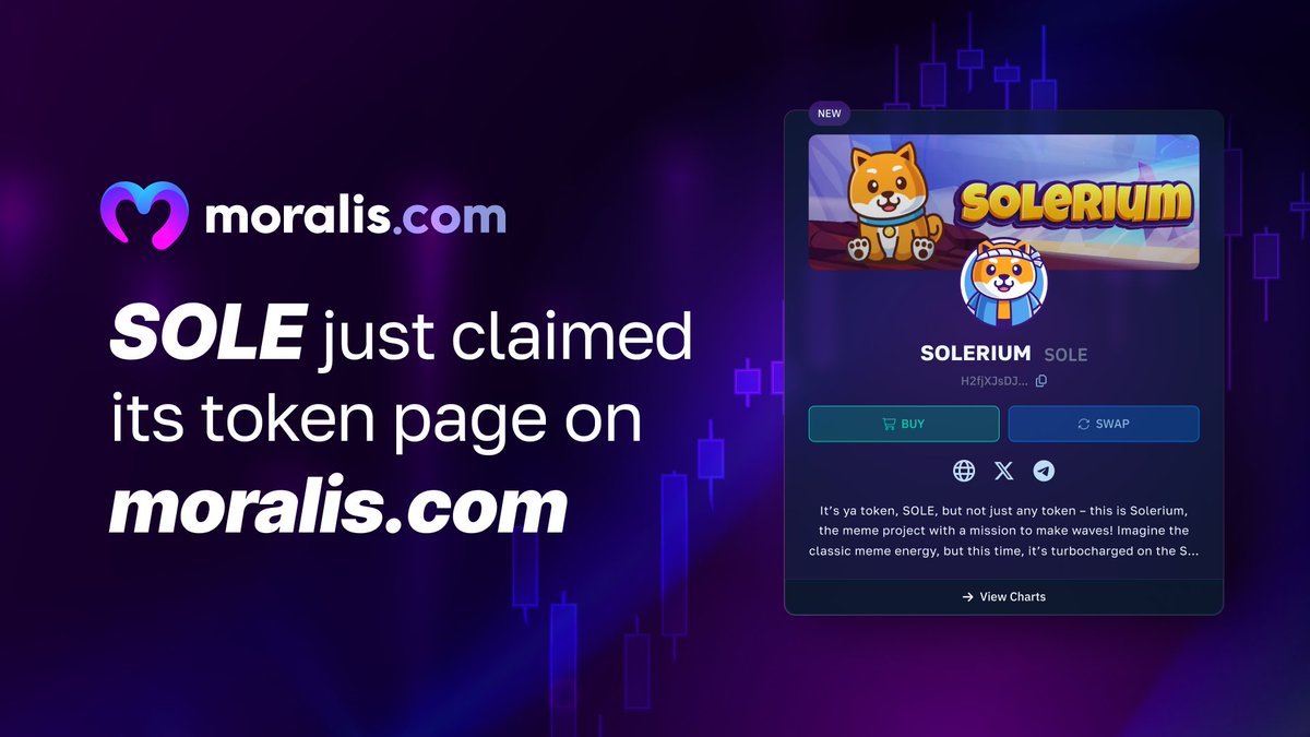 It seems like $SOLE has bottomed out at ~$0.005 … Currently at ~$0.025; STILL ~96% BELOW ITS ATH. 😅 

Can this meme recover?  👀👇
moralis.com/chain/solana/t…
#SOLE #Solana <a href="/Solerium_io/">#SOLE #CTO</a>