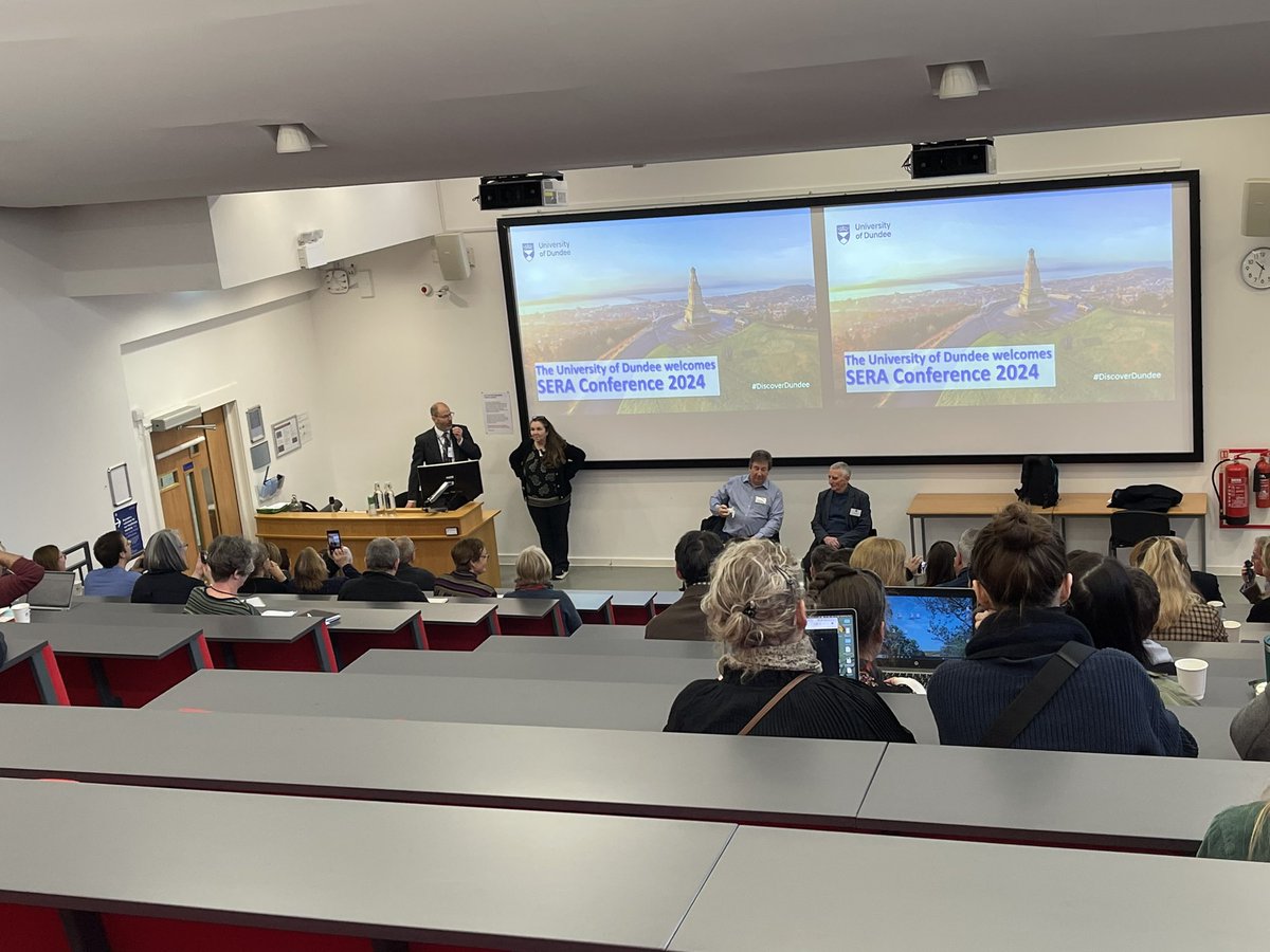 Exciting <a href="/SERA_Conference/">SERA</a> starts at wonderful <a href="/dundeeuni/">University of Dundee</a> with the introductions of <a href="/derekrobertson/">Derek P Robertson</a> and <a href="/juliemca/">Julie McAdam</a>