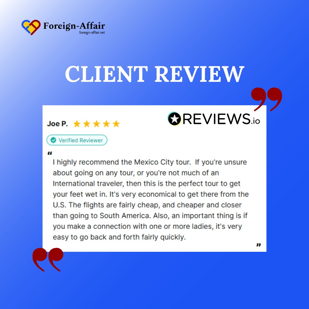 Foreignaffair2's tweet photo. Another five-star review! ⭐ Thank you so much for recommending our Mexico City tour, Joe. We truly appreciate it. 🥰
———
Ready to join our tours to Mexico City? 🛫

See our 2025 schedule here: https://t.co/xM1j4gJhOD

#clientreview #ForeignAffair https://t.co/mOxE4kei4b