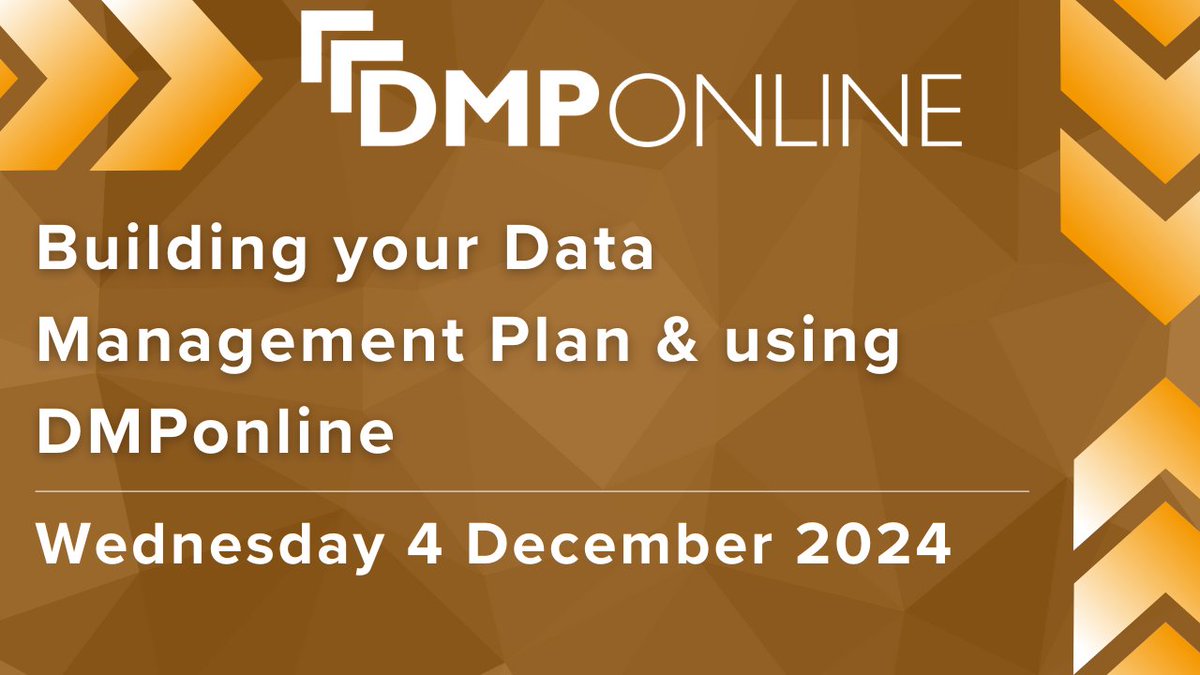 🚨4 December - Free Training

Next week we are hosting a free training session online for new and existing administrators. Join us if you're new to DMPonline, in need of a refresher, or curious about the platform features!

Register your place now⬇️
dcc.ac.uk/events/buildin…