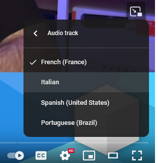 CMDarki's tweet photo. @HardwareUnboxed @CornicumOC I thought I was going mad for a bit. For me, the default is French, and there's no way to change the audio to English.

Guessing this is a Youtube problem...feature...something. https://t.co/q0FTNpI33p