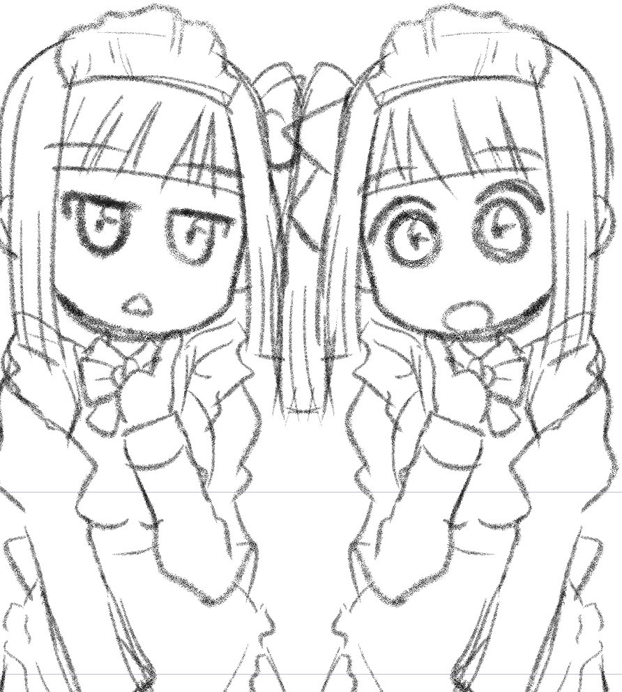 描いてるぅ!!(゜□、゜) 