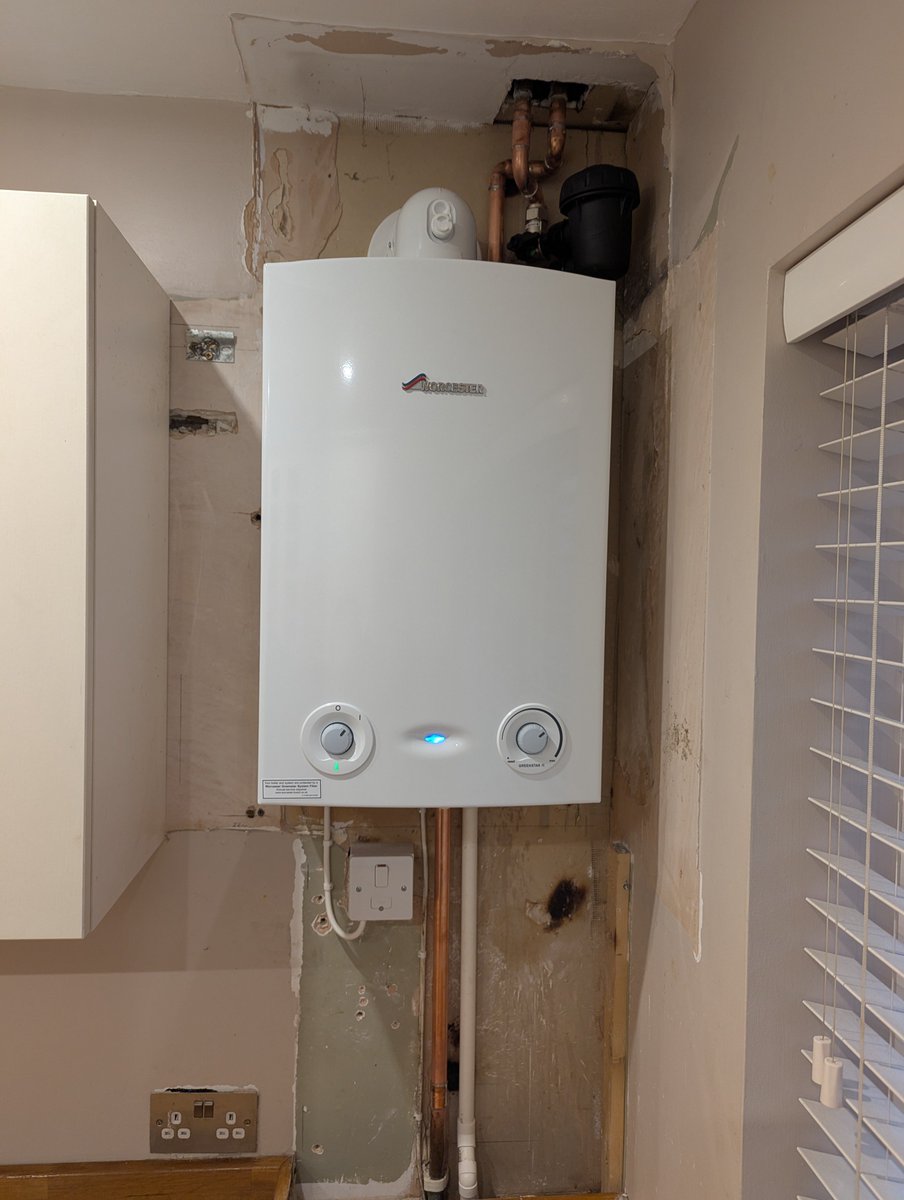 New installation, customer very pleased, as old boiler fitted was 14 years old, plumber fitted second hand boiler and told it was 2 years old, boiler was condemned, nice n shiny new one