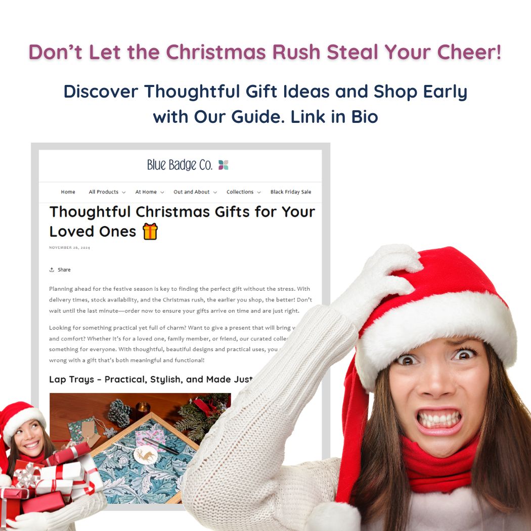 🎁 Don’t Let the Christmas Rush Steal Your Cheer! 🎄 Discover Thoughtful Gift Ideas and Shop Early with Our Guide. 🌟 Tap the link below to find out more!

bluebadgecompany.co.uk/blogs/ideas-in…🎁

#Christmasgifts  #ChristmasGiftIdeas  #giftguide #giftideas  #uniquegifts