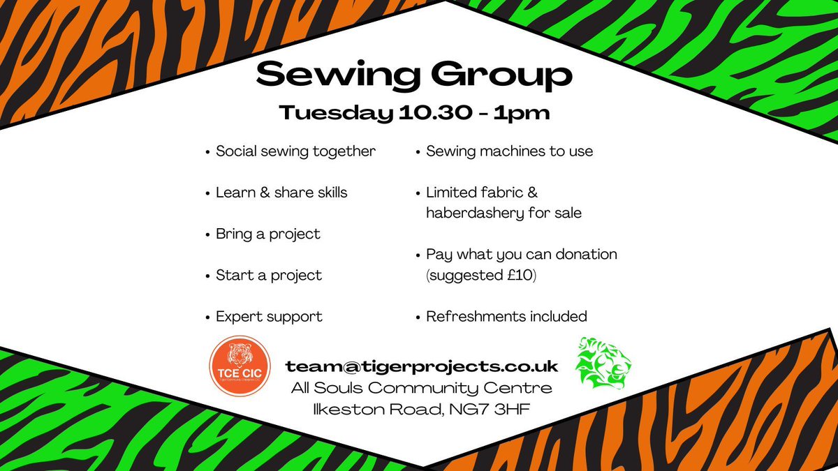 Join the Social Sewing Group at All Souls Community Centre on Tuesdays! 
Enhance your skills, exchange knowledge and work on personal projects, no matter your sewing expertise. 
Everyone welcome
#SewingCommunity 
buff.ly/4eLZb7e