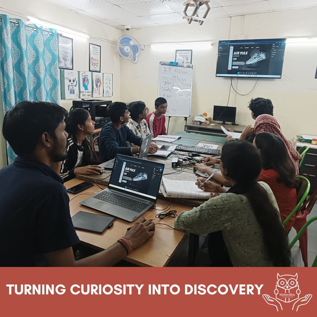 MakersBoxORG's tweet image. Diwakar is guiding the class through the ins and outs of the Figma app at Makersbox! From design basics to pro tips, he&apos;s inspiring students to unlock their creativity in digital design.
#FigmaApp #MentorshipInAction #Makersbox #CreativeDesign #DigitalSkills #LearningJourney
