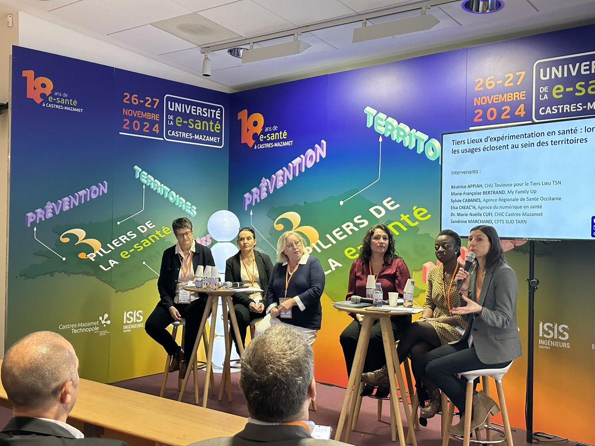 Université e-santé (@univesante) on Twitter photo 🗣️Table Ronde #UnivEsante
"Tiers Lieux d’expérimentation en santé : lorsque les usages éclosent au sein des territoires"
🎤Marie-Françoise BERTRAND Présidente, <a href="/myfamilyup/">My Family UP</a>
🎤Sandrine MARCHAND Présidente de la CPTS SUD TARN, Communauté Professionnelle Territoriale de Santé 🗣️Table Ronde #UnivEsante
"Tiers Lieux d’expérimentation en santé : lorsque les usages éclosent au sein des territoires"
🎤Marie-Françoise BERTRAND Présidente, <a href="/myfamilyup/">My Family UP</a>
🎤Sandrine MARCHAND Présidente de la CPTS SUD TARN, Communauté Professionnelle Territoriale de Santé