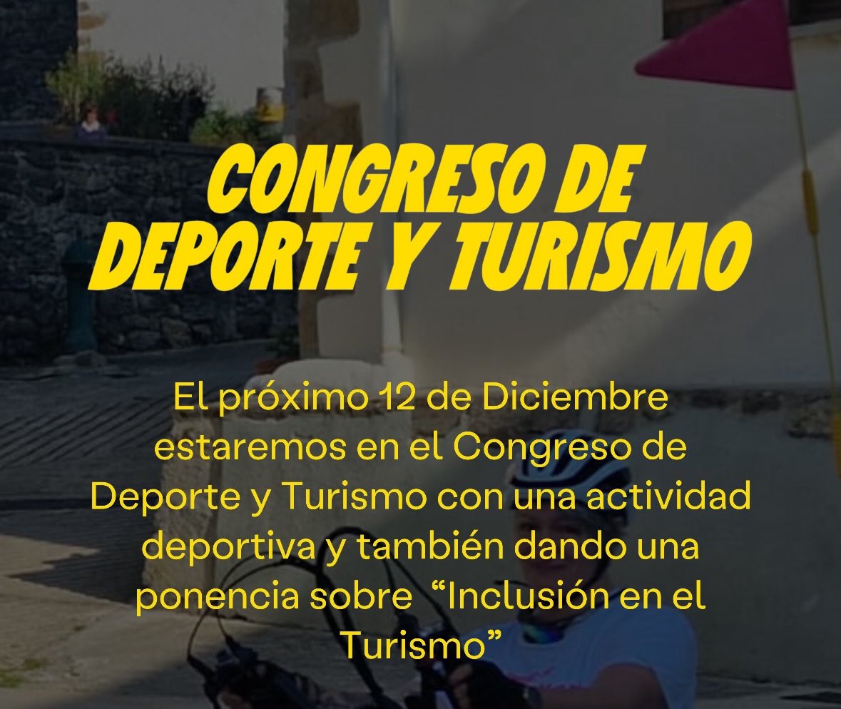 ⚠️El próximo 12 de Diciembre estaremos en el Congreso de Deporte y Turismo con una actividad deportiva y también dando una ponencia sobre "Inclusión en el Turismo"

<a href="/sporturgalicia/">@SporturGalicia</a> <a href="/EXPOURENSE/">EXPOURENSE</a> 

📍 Expourense
🗓️12/12
⏰ 10:00 a 14:00 - 16:00 a 20:00 

sporturgalicia.com/formulario-de-…