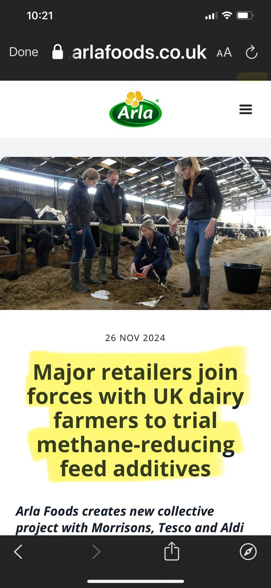LynxTotem's tweet photo. Has anyone looked at this #bovaer ? Or are we the โtrialsโ again ? Adding crap to the food supply for pointless #netzerobs . #arla #tescos #morrisons #aldi #farming #defra https://t.co/AU1yJwoarc