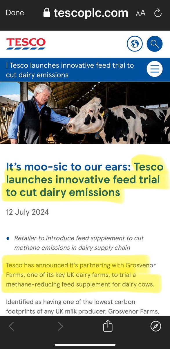 LynxTotem's tweet photo. Has anyone looked at this #bovaer ? Or are we the โtrialsโ again ? Adding crap to the food supply for pointless #netzerobs . #arla #tescos #morrisons #aldi #farming #defra https://t.co/AU1yJwoarc