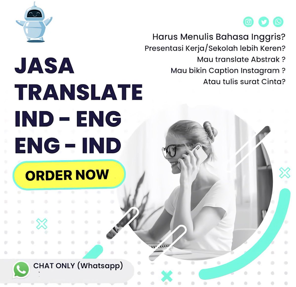 OPEN ORDER✨
Jasa Translate Berbagai dokumen📁

-Jurnal, Essay, Artikel, Skripsi, Thesis
- Makalah, Paper, Analisis, Review, Essay, PPT
-cek &amp; koreksi grammar/proofread
-Tugas Bahasa Inggris

Pengerjaan cepat &amp; Hasil bergaransi 
Hub Whatsapp ☎️ wa.me/6283186026021
#zonauang