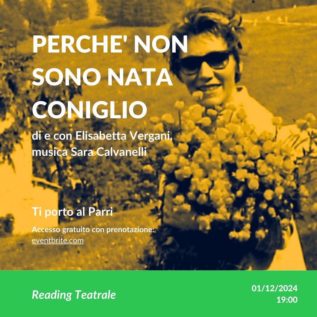 Domenica 1° dicembre alle 19 alla Casa della Memoria di Milano va in scena "Perché non sono nata coniglio", reading teatrale sulla vita di Lydia Franceschi. 
Di e con Elisabetta Vergani, musiche dal vivo Sara Calvanelli. 
Accesso gratuito con prenotazione: eventbrite.com/e/perche-non-s…