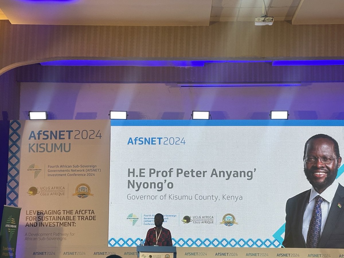 Attending the AfSNET 2024 meeting in Kisumu. This is network of Sub-Sovereigns Governments sponsored by Afrexim  Banks to discuss investment opportunities in Africa. CPF is a key partner in funding Sub-Sovereign economic activities.