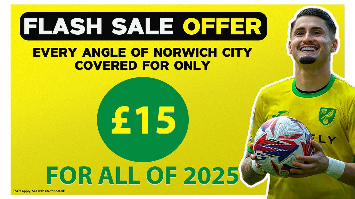 🟡 𝐅𝐋𝐀𝐒𝐇 𝐒𝐀𝐋𝐄 𝐎𝐅𝐅𝐄𝐑 🟢

Take advantage of our Black Friday offer on our digital #NCFC subscription 🙌

£15 for 14 months of £3 for 3 months 🤩

🗞️ More details: pinkun.com/subscribe/