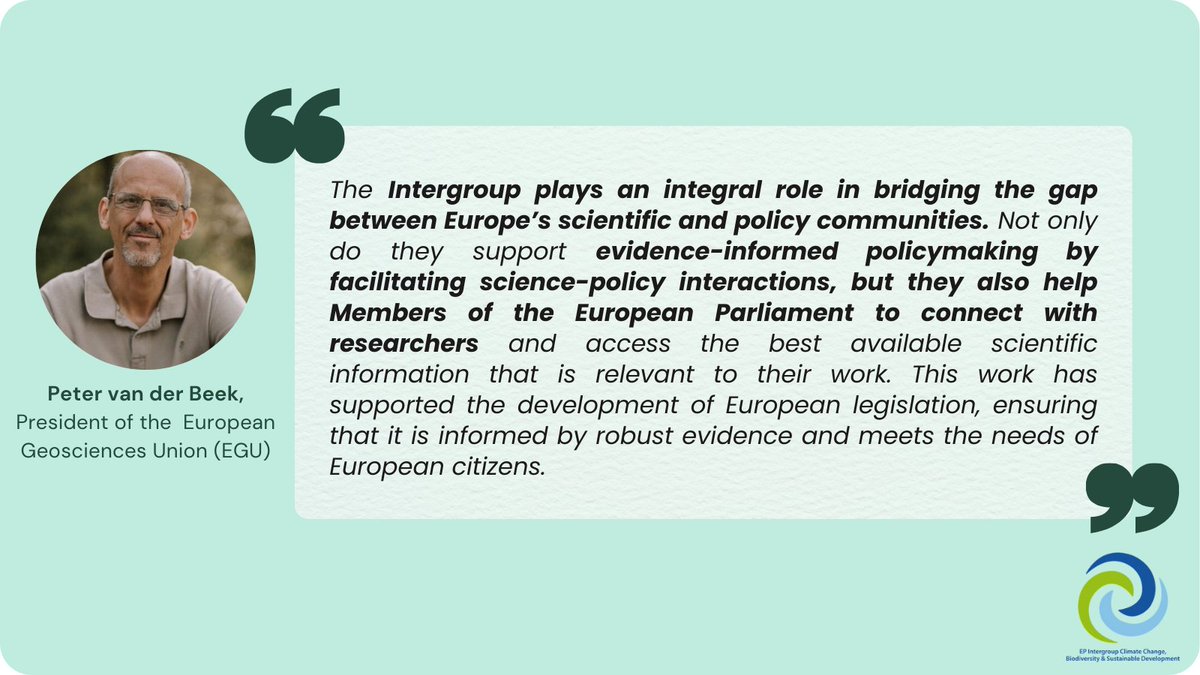 MEP Group CCBSD (@epintergroup_sd) on Twitter photo Thank you to Peter van der Beek, President of <a href="/EuroGeosciences/">European Geosciences Union</a>, for highlighting the Intergroup’s vital role in bridging science and policy-making🔬🏛️, ensuring 🇪🇺 legislation is informed by robust evidence, for the benefit all European citizens. #CCBSDRenewal Thank you to Peter van der Beek, President of <a href="/EuroGeosciences/">European Geosciences Union</a>, for highlighting the Intergroup’s vital role in bridging science and policy-making🔬🏛️, ensuring 🇪🇺 legislation is informed by robust evidence, for the benefit all European citizens. #CCBSDRenewal