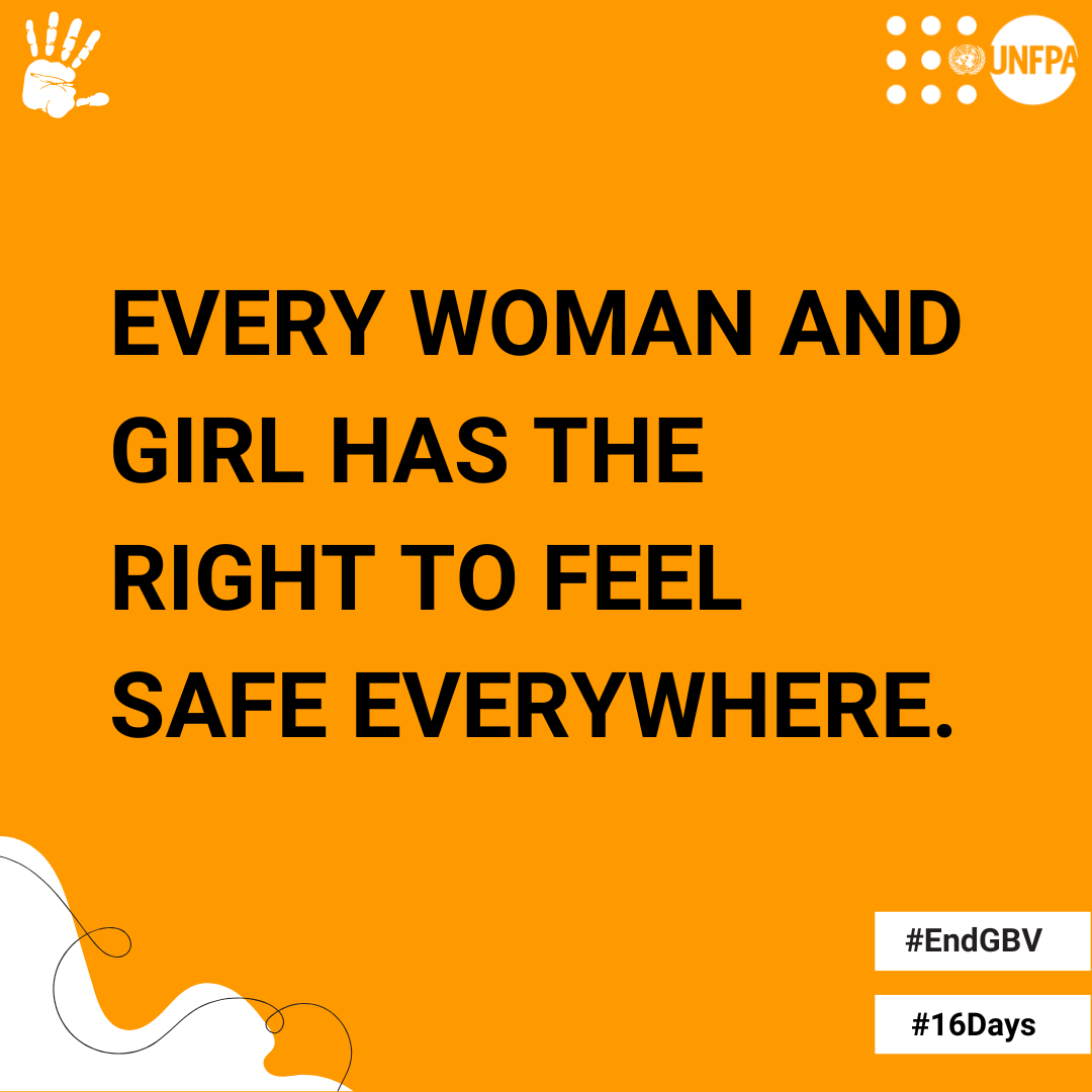 Every woman and girl deserves to live a life free from fear and violence.

Wherever and whenever violence against women and girls takes place, we must speak up.

See how @‌UNFPA is taking action to #ENDviolence: unf.pa/gbvd

#16Days