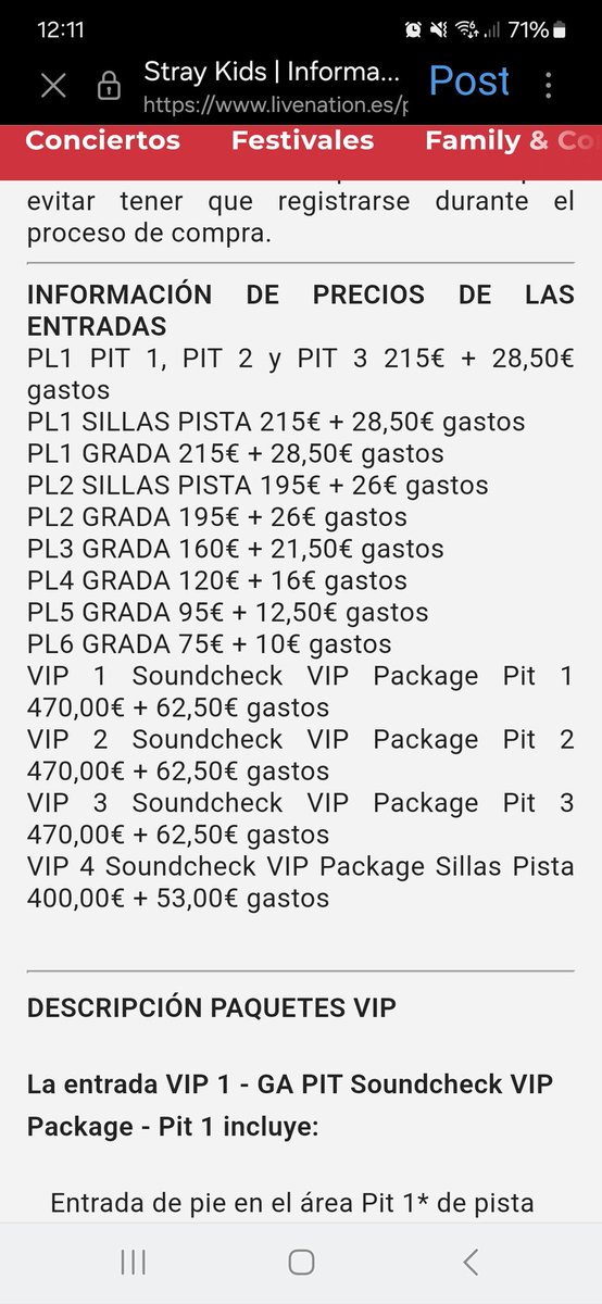 Aeris_Bang's tweet photo. Gente para stray kids en madrid livenation ha subido los precios https://t.co/ljQ9iPdL8j