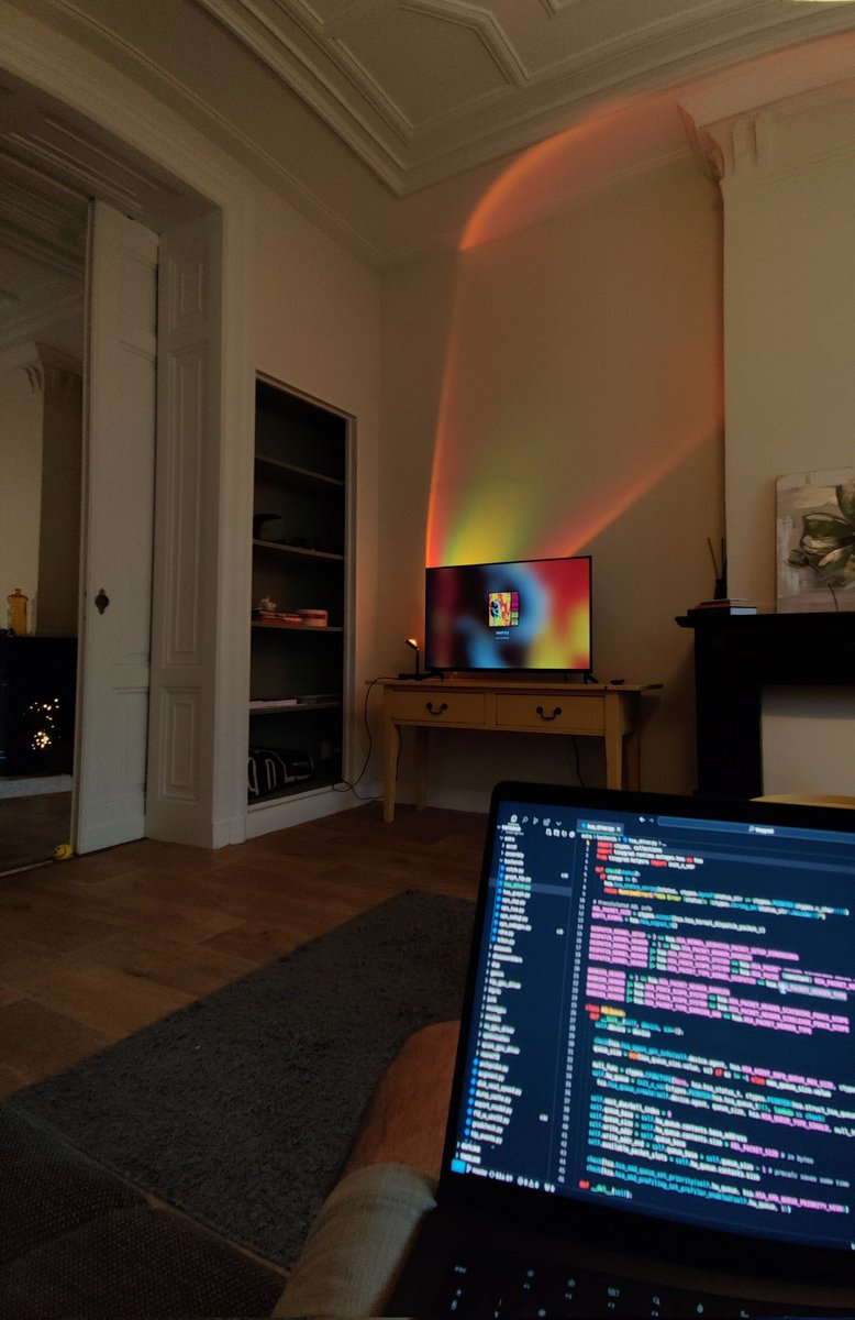 naklecha's tweet image. just a dude reading code, writing code, reading papers, wiring code again, and *not* going on walks, shopping, coffee runs, or outside in general because the weather is actually dogshit. 10x productivity unlocked this winter :)