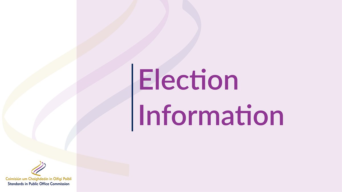 General Election 2024 candidates, election agents, national agents, and other persons should be aware of candidate expenditure limits, election period dates, and reimbursement limits available on the Commission's website - sipo.ie/en/collection/…