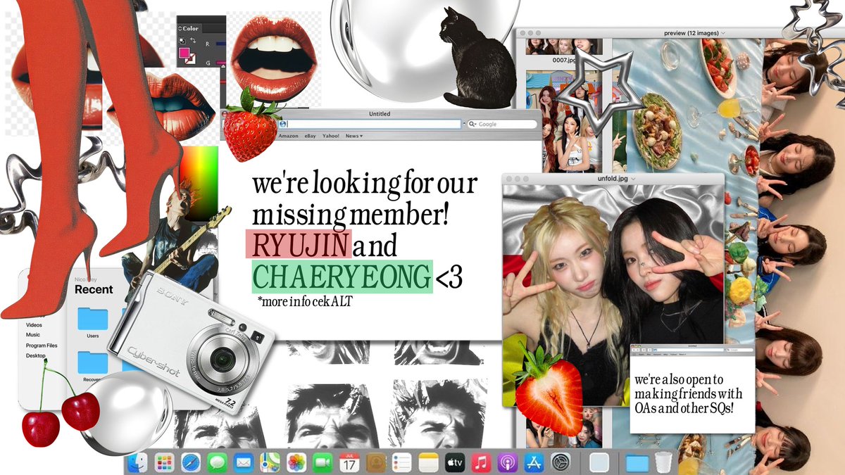 ㅤ
다섯 공주!　We’re on a mission, and it’s an important one—finding our missing princesses, 𝗥𝘆𝘂𝗷𝗶𝗻 and 𝗖𝗵𝗮𝗲𝗿𝘆𝗲𝗼𝗻𝗴! If you spot them, let us know ASAP. While we’re at it, we’d love to connect with other Squads too. Let’s build some great friendships, who’s in?
ㅤ