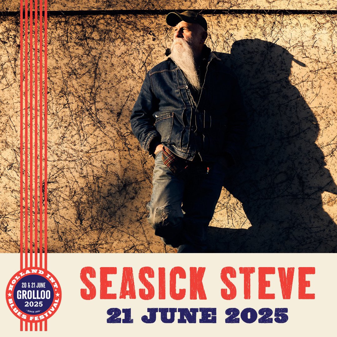 Official Seasick Steve (@seasicksteve) on Twitter photo Seasick Steve will be performing at the Holland International Blues Festival on June 20, 2025! <a href="/HollandBlues/">Holland International Blues Festival</a>
Tickets go on sale this Friday at 10 AM through <a href="/Ticketmaster_NL/">Ticketmaster NL</a>
🎟️ ticketmaster.nl/artist/holland… Seasick Steve will be performing at the Holland International Blues Festival on June 20, 2025! <a href="/HollandBlues/">Holland International Blues Festival</a>
Tickets go on sale this Friday at 10 AM through <a href="/Ticketmaster_NL/">Ticketmaster NL</a>
🎟️ ticketmaster.nl/artist/holland…