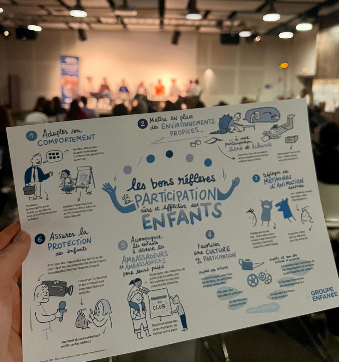 GroupeEnfance's tweet image. ✍️ @VanMartin_aea présente l’affiche du Groupe Enfance sur les bons réflexes de la #participation sûre et effective des enfants
Disponible ici : groupe-enfance.org/participation/
#ObjectifEnfance