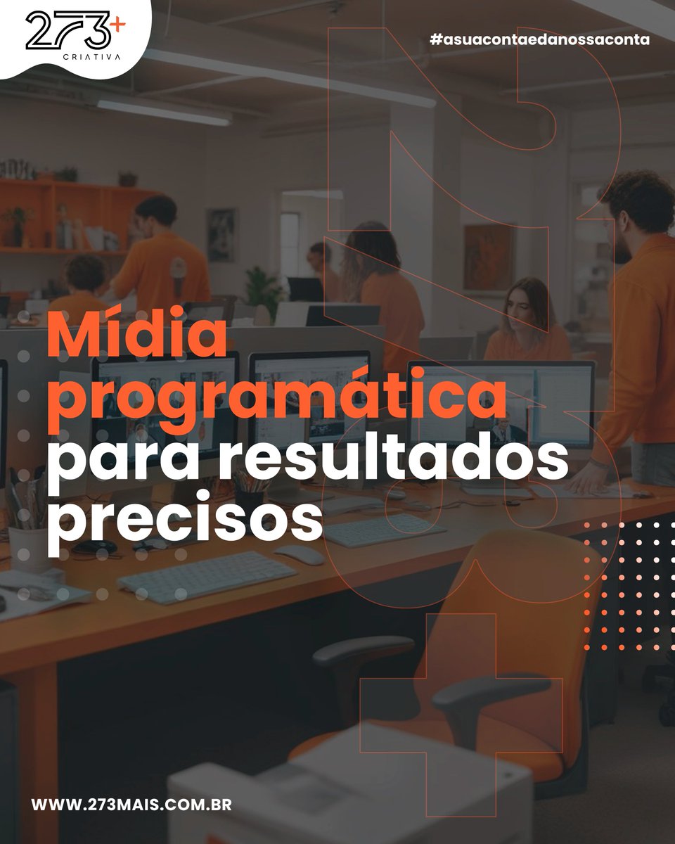 273mais's tweet image. A mídia programática é uma poderosa ferramenta para alcançar seu público-alvo de forma eficiente.

A 273+ Criativa oferece serviços de mídia programática nas principais plataformas, como Facebook, Instagram, Twitter, YouTube e LinkedIn.

#MídiaProgramática #ResultadosPrecisos
