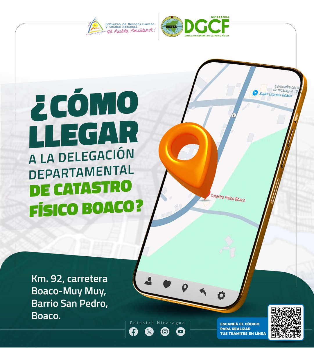 #Nicaragua ¡Atención Departamento de Boaco! ¿No sabes cómo llegar a la Delegación Departamental de Catastro Físico de Boaco? #CatastroNicaragua #Boaco
maps.app.goo.gl/hHmKAbegtmYZ7C…