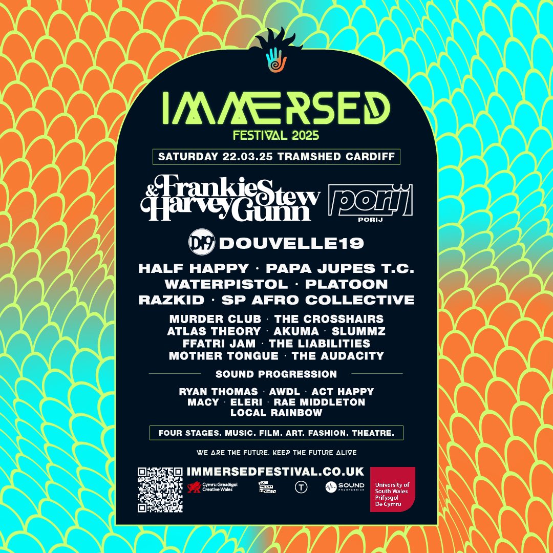 Introducing... IMMERSED 25 ⁣⚡️

Immersed returns to <a href="/TramshedCF/">Tramshed Cardiff</a> on Saturday 22nd March 2025 with an action-packed showcase of music, film, art, fashion, street food and theatre with headliners <a href="/FSandHG/">Frankie Stew and Harvey Gunn</a> #Immersed25