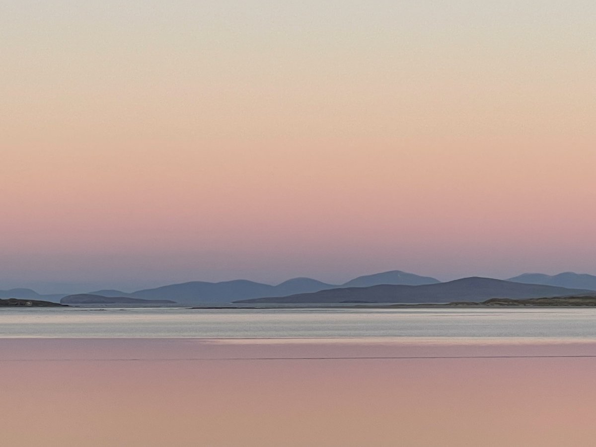 Harris in the distance #sunset #wintercolours