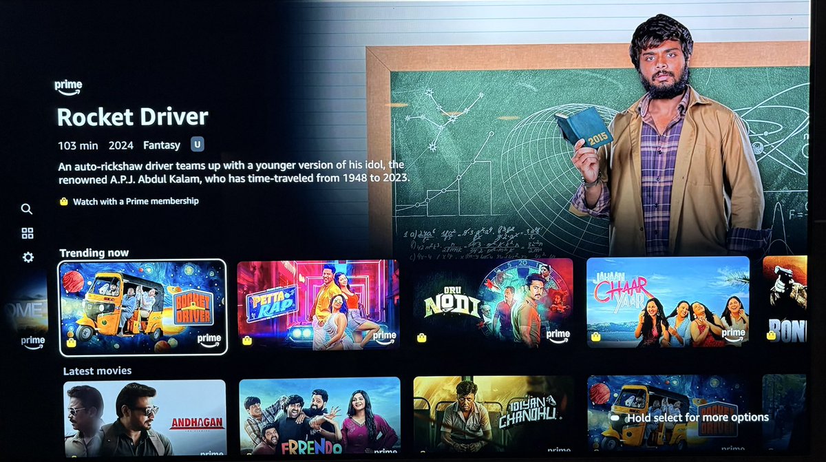 #Rocketdriver Trending now on <a href="/PrimeVideoIN/">prime video IN</a> 🚀