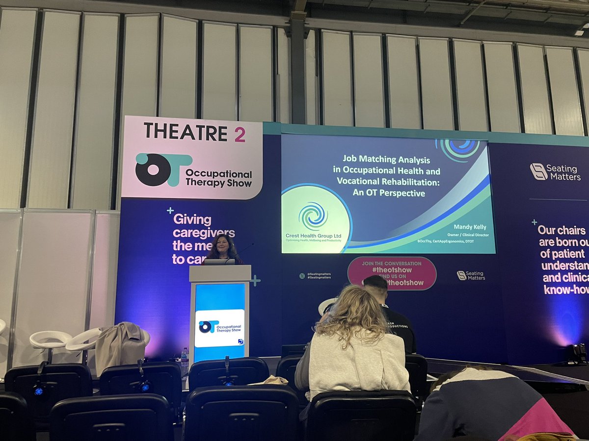 RCOTSSWork (@rcot_work) on Twitter photo Mandy Kelly on at theatre 2 now - come along for an engaging presentation about #vocationalrehabilitation at <a href="/TheOTShow/">The OT Show</a> Mandy Kelly on at theatre 2 now - come along for an engaging presentation about #vocationalrehabilitation at <a href="/TheOTShow/">The OT Show</a>