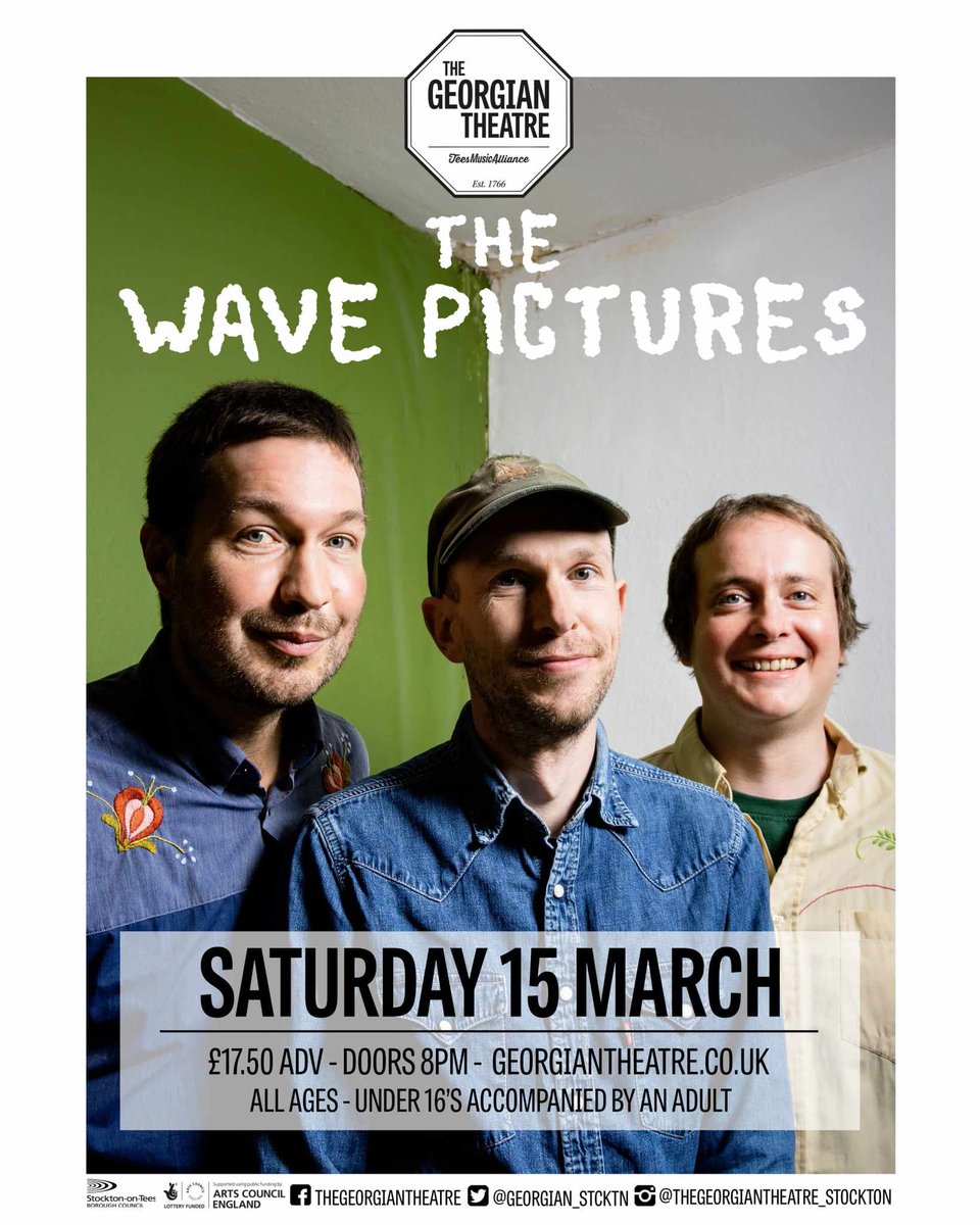 Tickets for <a href="/TheWavePictures/">The Wave Pictures</a> show on Sat 15th March are NOW ON SALE!

'Wave Pictures create their sound through the combination of surreal, romantic, lyrics blended with fine guitar hooks and lush supporting vocals.' - NARC. Magazine

🎟 georgiantheatre.co.uk/live-events/th…