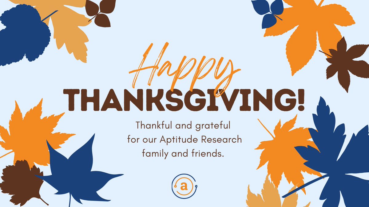 Wishing our <a href="/AptitudeHCM/">Aptitude Research</a> fam a very restful and happy Thanksgiving holiday!