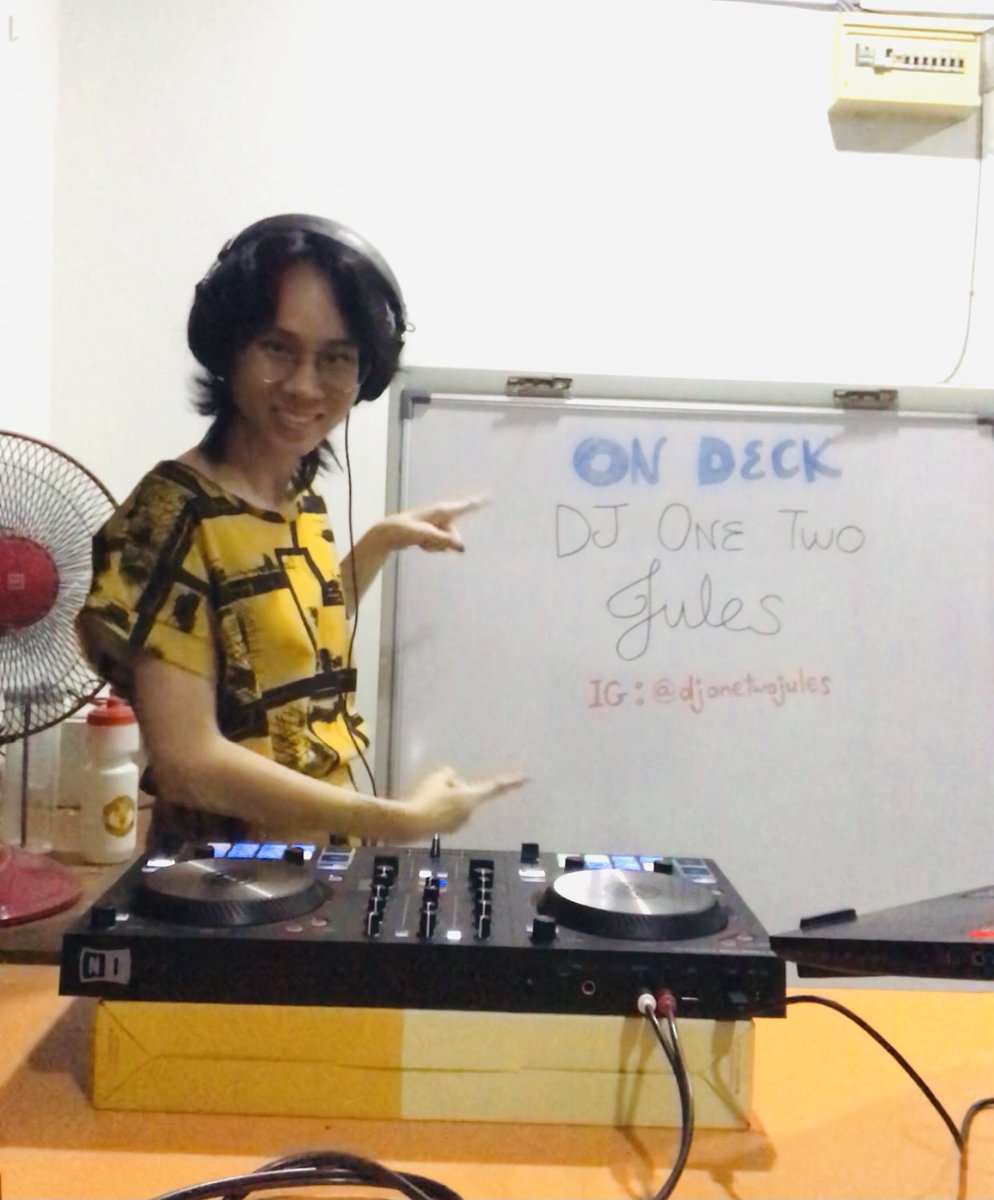 mxjulianaheng's tweet image. Where is the party? 🤔
Where DJ One Two Jules is!🕺🏻

#djonetwojules #practicesession #partyanywhere