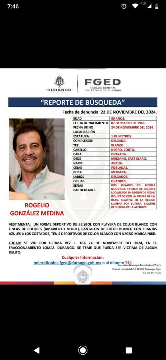 pilaraguilarm's tweet photo. Rogelio González Medina, de 59 años, vecino del fraccionamiento Lomas, gerente de la empresa Roto, el domingo 24 en la mañana pasó  por Mauro González Cázares, de 58, a su casa del fraccionamiento Los Remedios, quien es empleado administrativo de gobierno, ambos  traía... https://t.co/tCZrAGEFrh